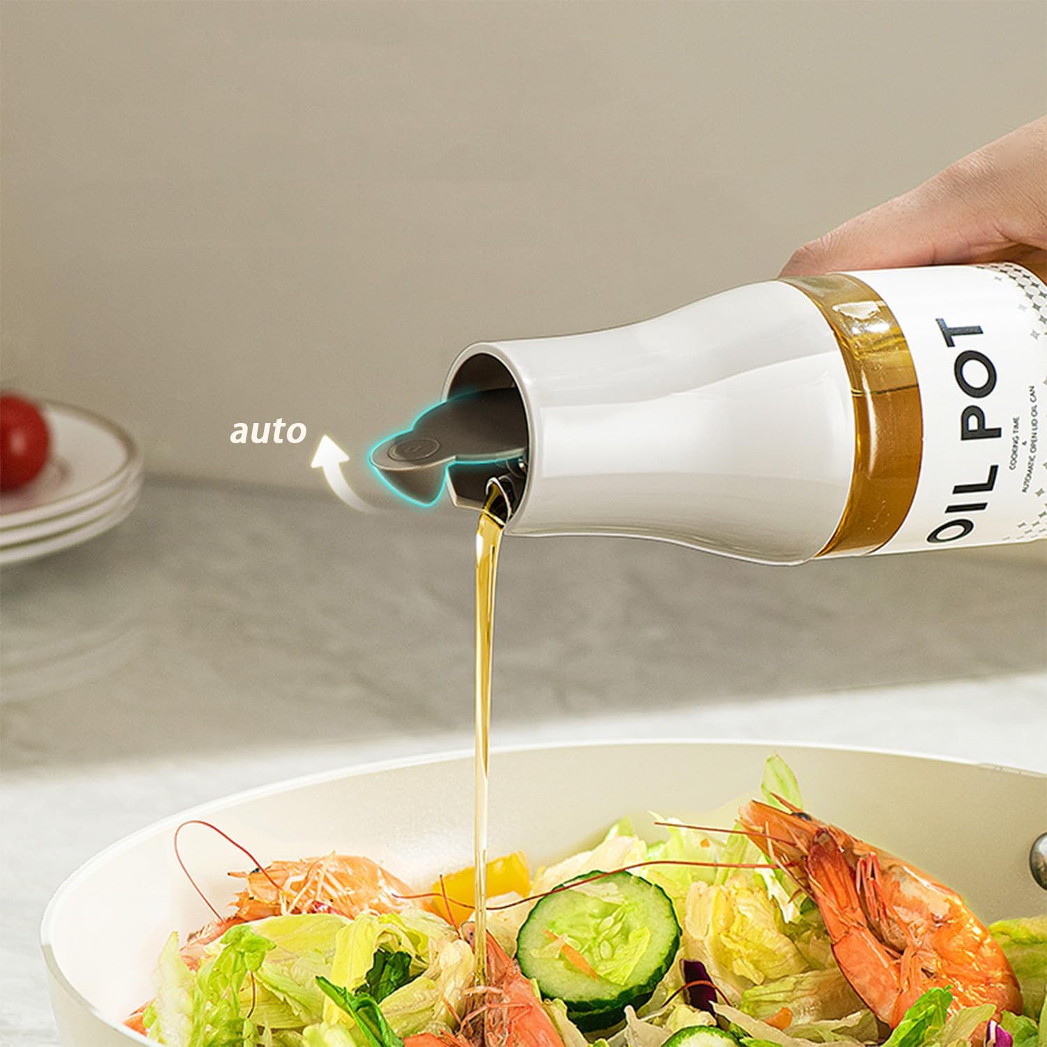 JANSSE bottle with stainless steel spout highlights durability.