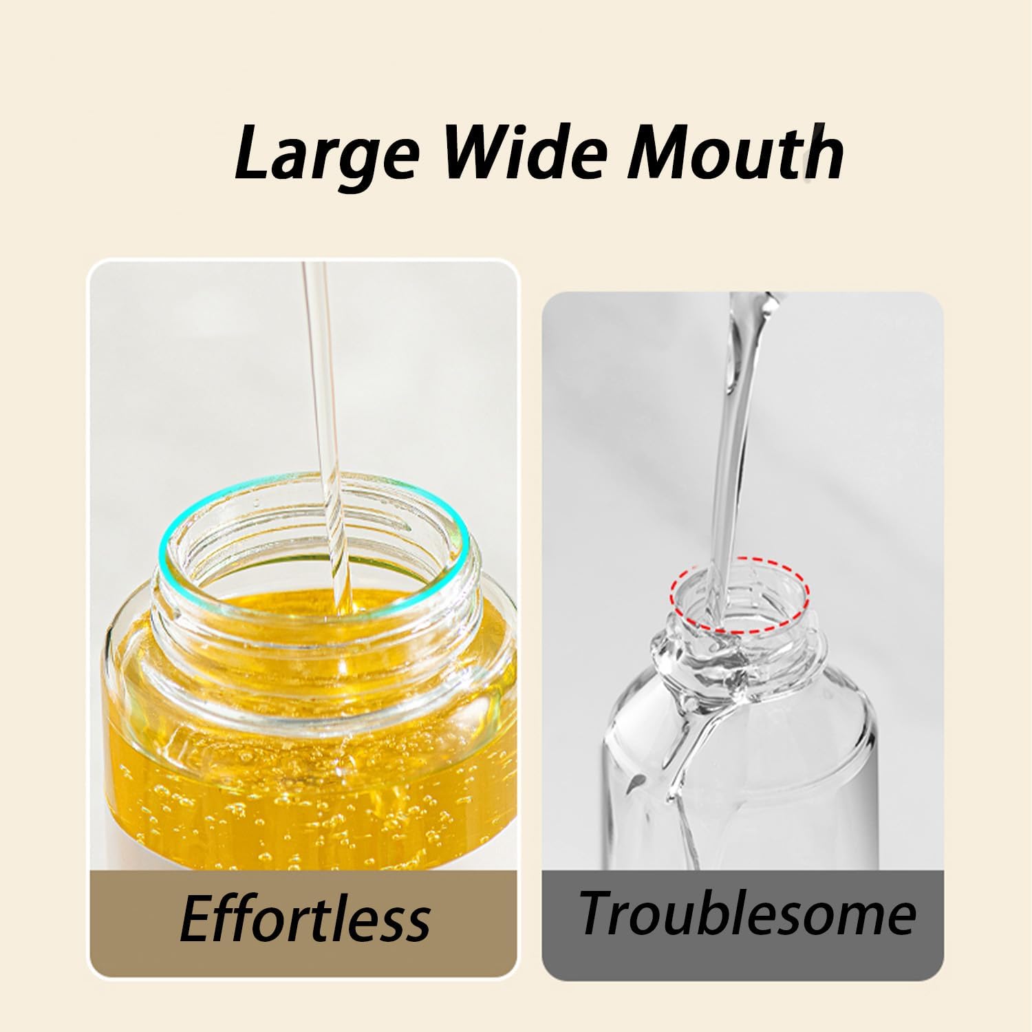 JANSSE 500ml glass bottle for vinegar with clear body.