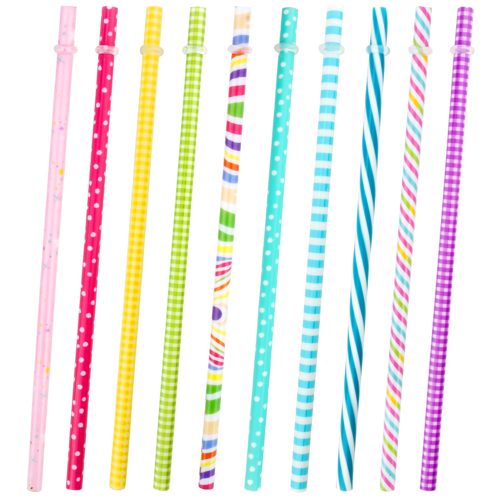 JANYUN straw with rubber ring prevents tipping in large cups.