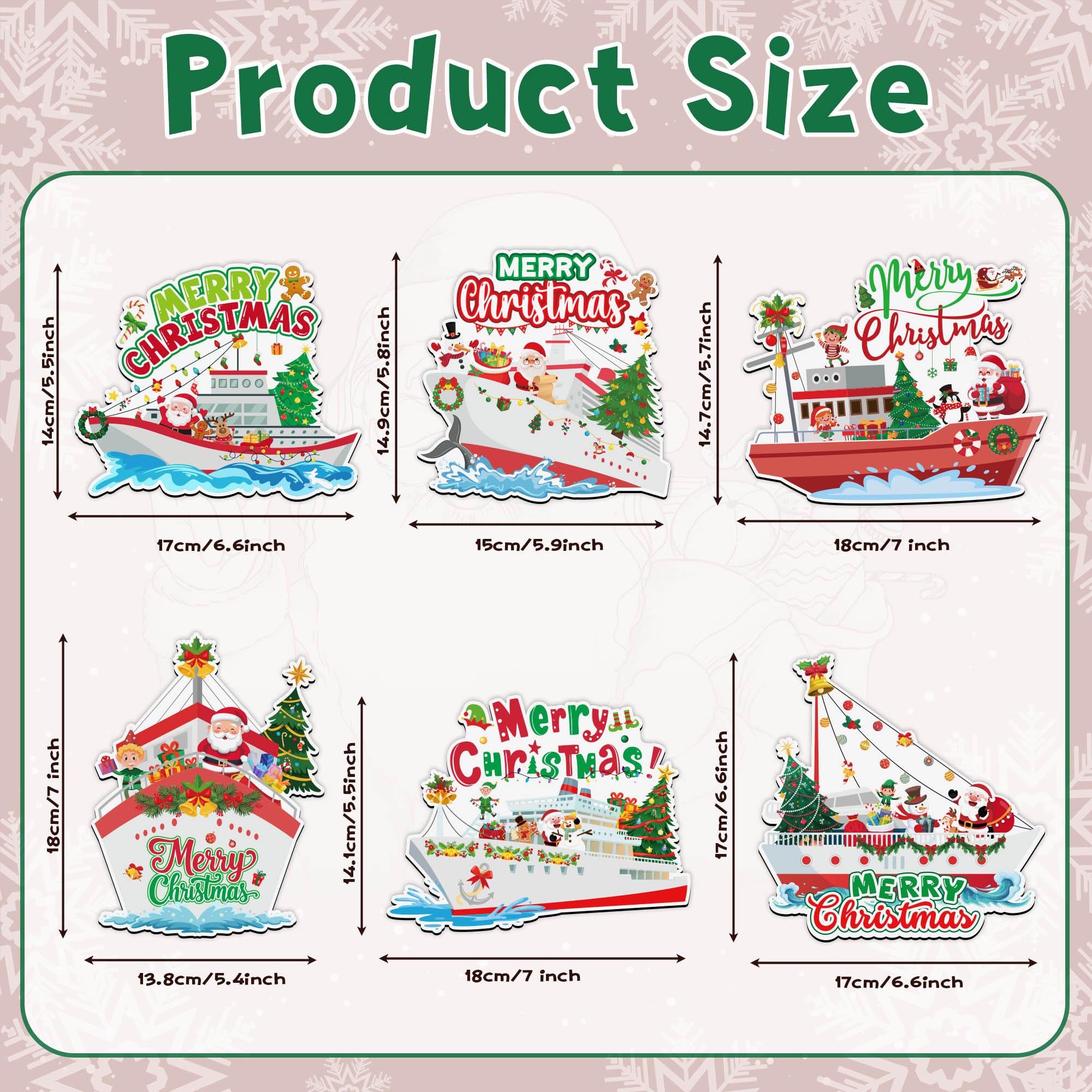 JAPBOR Santa Claus magnetic sticker for fridge or car decor