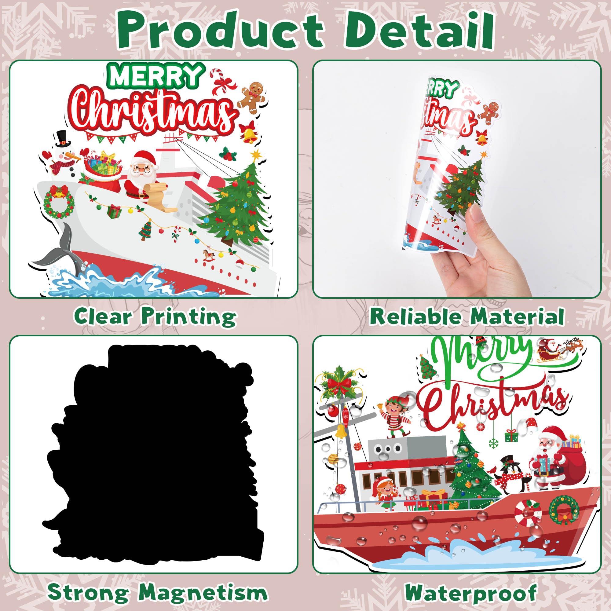 JAPBOR Snowman magnetic decal adds seasonal charm to metal surfaces