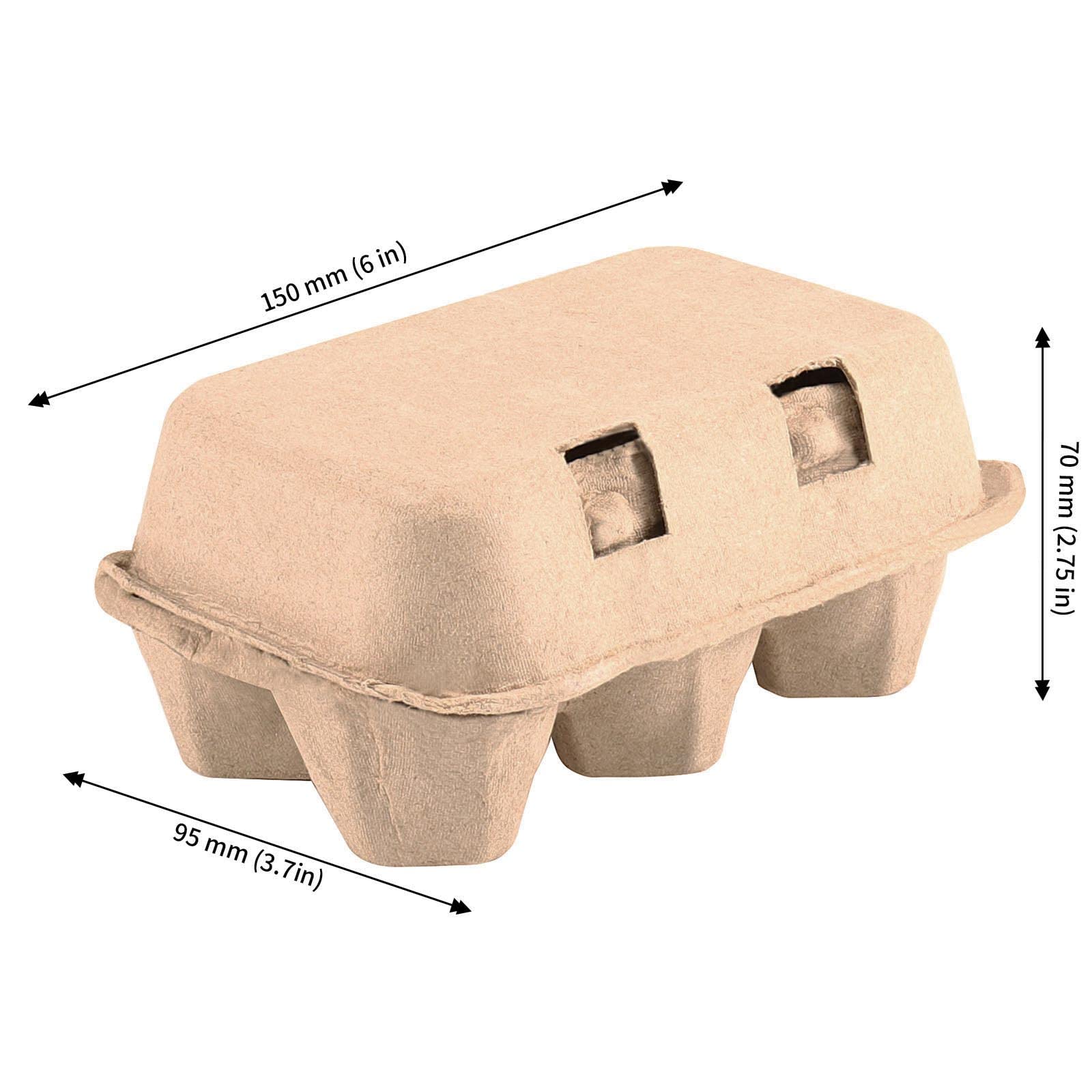 JAPCHET 6-count egg tray with foldable cover secures eggs during transit.