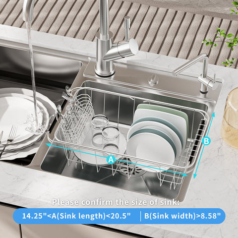 JAQ dimensions show expandable length for versatile kitchen setups