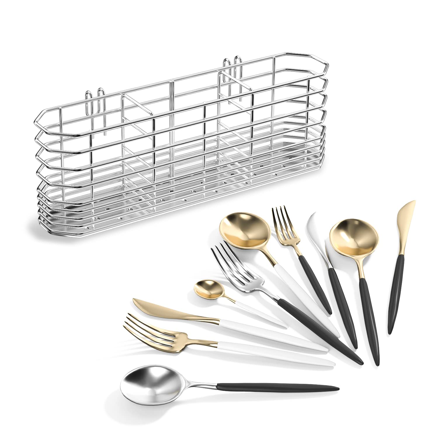 JAQ compact rack fits under sink or beside counter for dry items