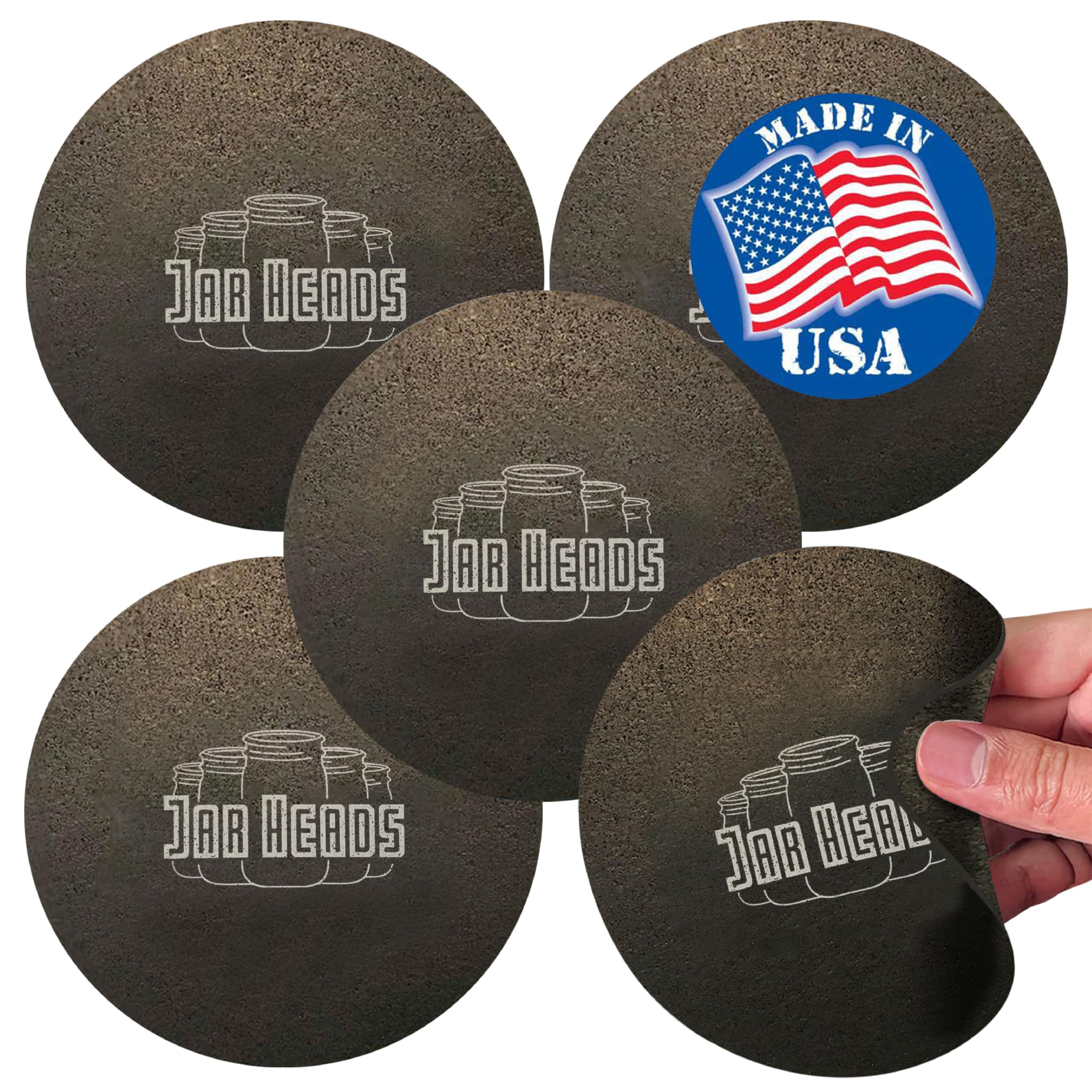 JAR HEADS rubber jar opener gripper pad 5-pack close-up texture grip for easy opening
