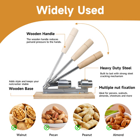 JARGUUO nutcracker compact design fits on kitchen surfaces easily.