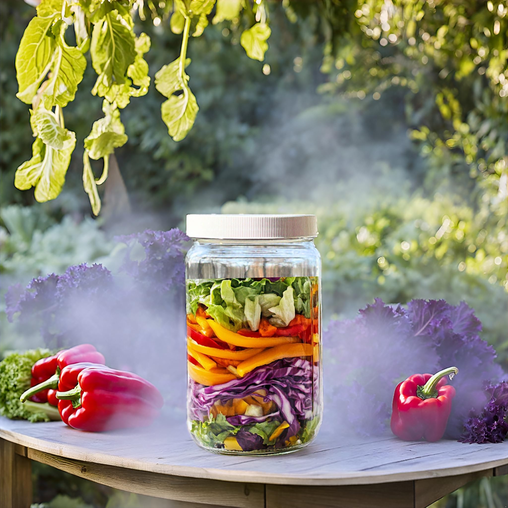 JARMING COLLECTIONS BPA-free lid jar seals freshness without metal.