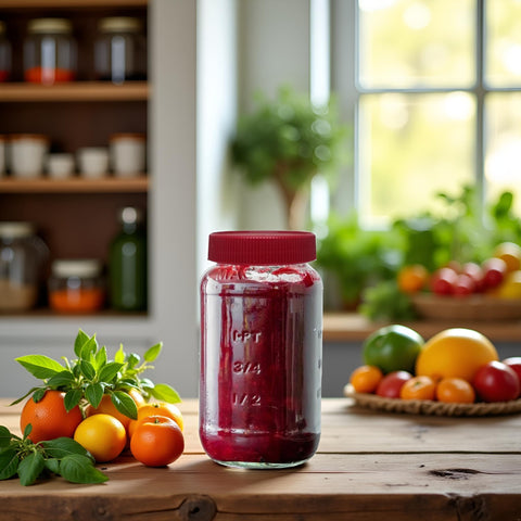 JARMING COLLECTIONS clear-glass jar showcases contents while staying durable.