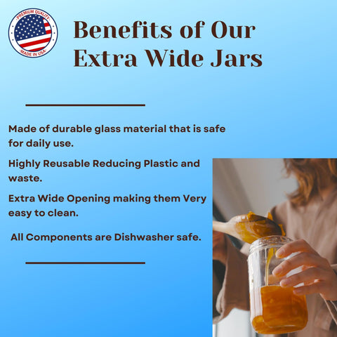 JARMING COLLECTIONS clear glass storage shows contents at a glance.