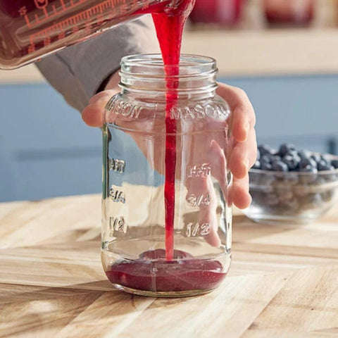 JARMING COLLECTIONS regular-mouth 24oz jar with BPA-free lid keeps contents fresh.