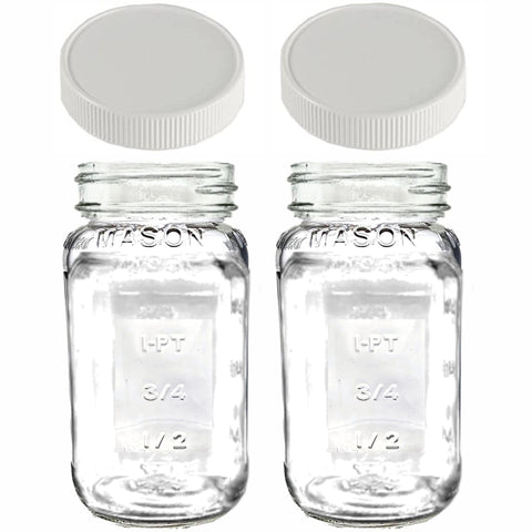 JARMING COLLECTIONS regular-mouth 24oz mason jar provides versatile storage for pantry staples.