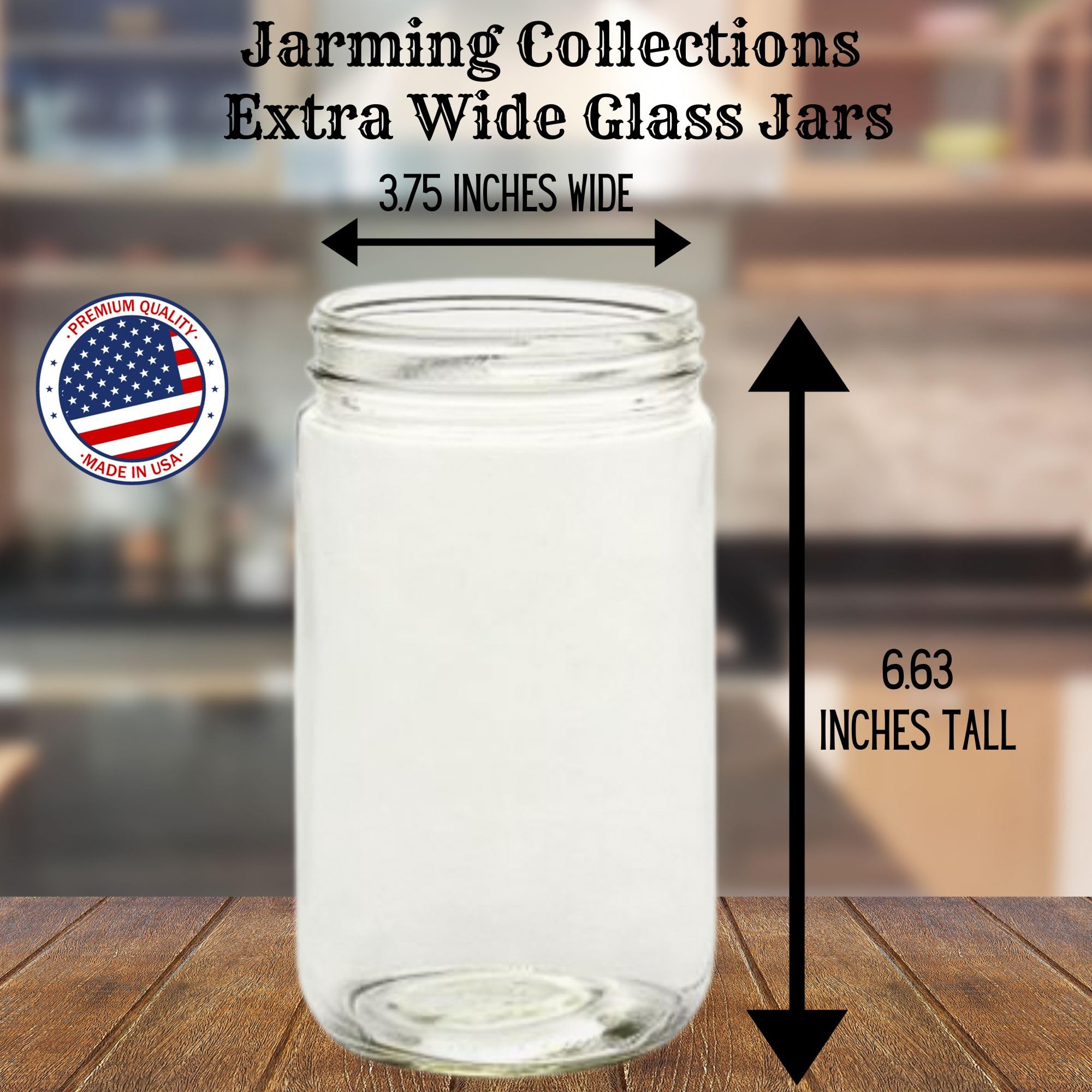 JARMING COLLECTIONS thick-glass jar offers durable, clear visibility for quick identification.