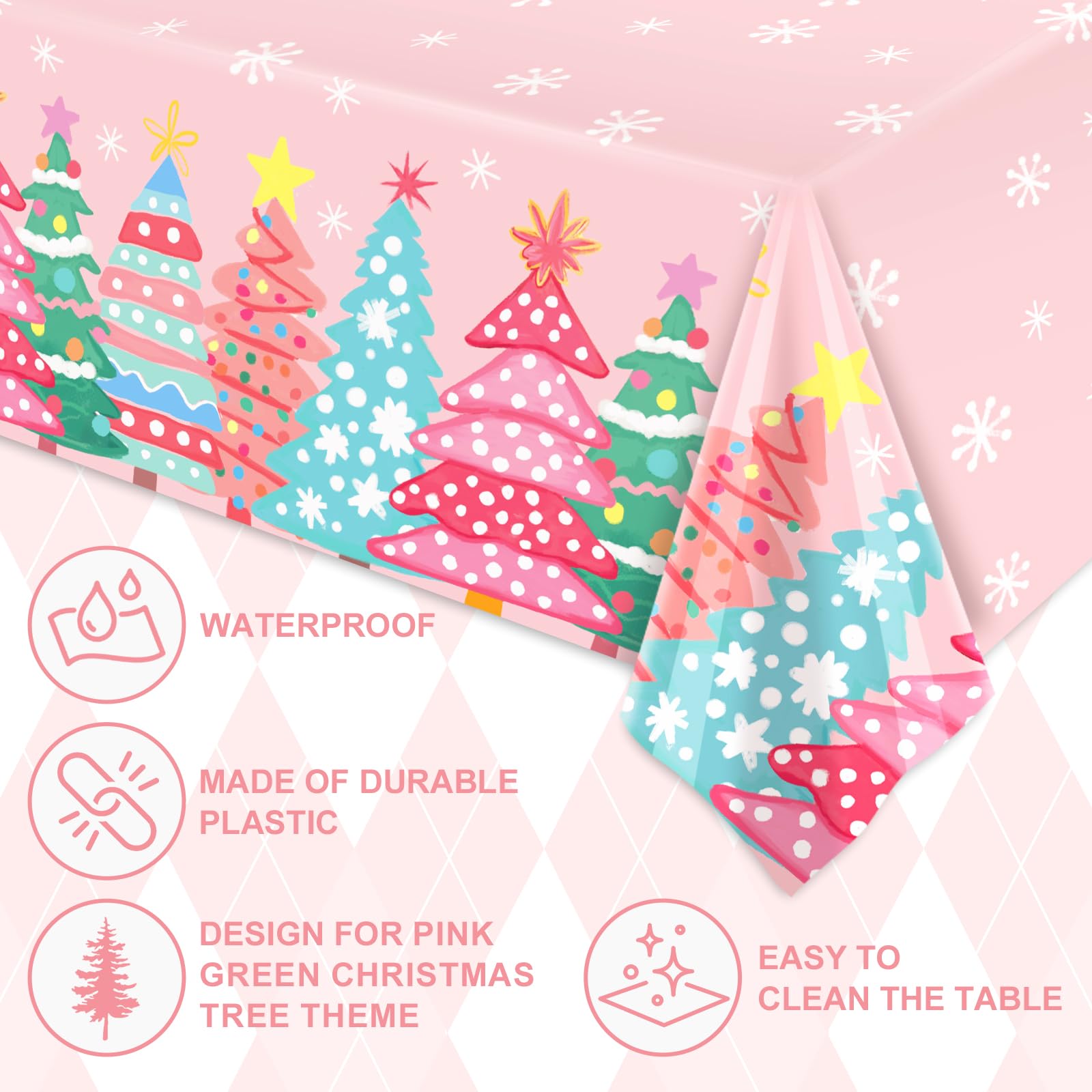JarThenaAMCS tear-resistant waterproof table cover protects surfaces during Christmas meals