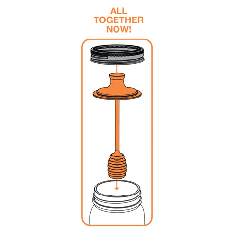 Dishwasher-safe Jarware lid allows quick cleanup after use.