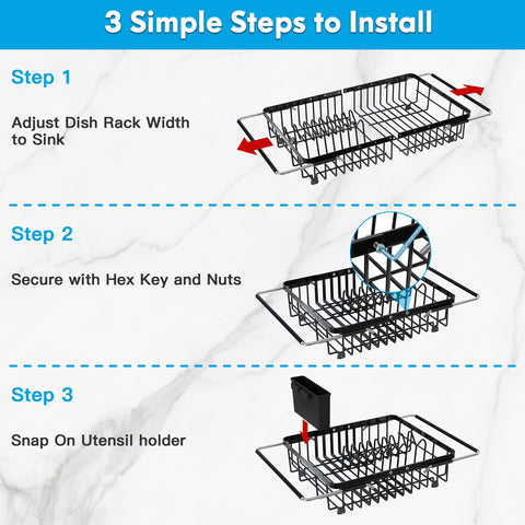 JASIWAY compact dish drying area helps organize your kitchen