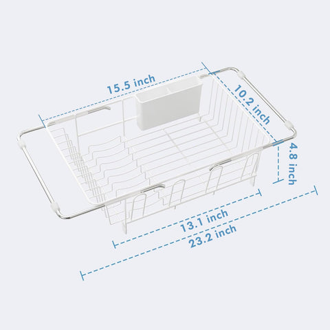 JASIWAY dish rack includes utensil holder for organized drying.