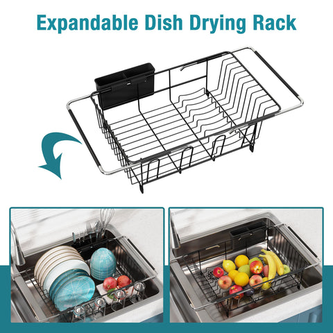 JASIWAY in-sink colander basket for rinsing vegetables with easy drainage.