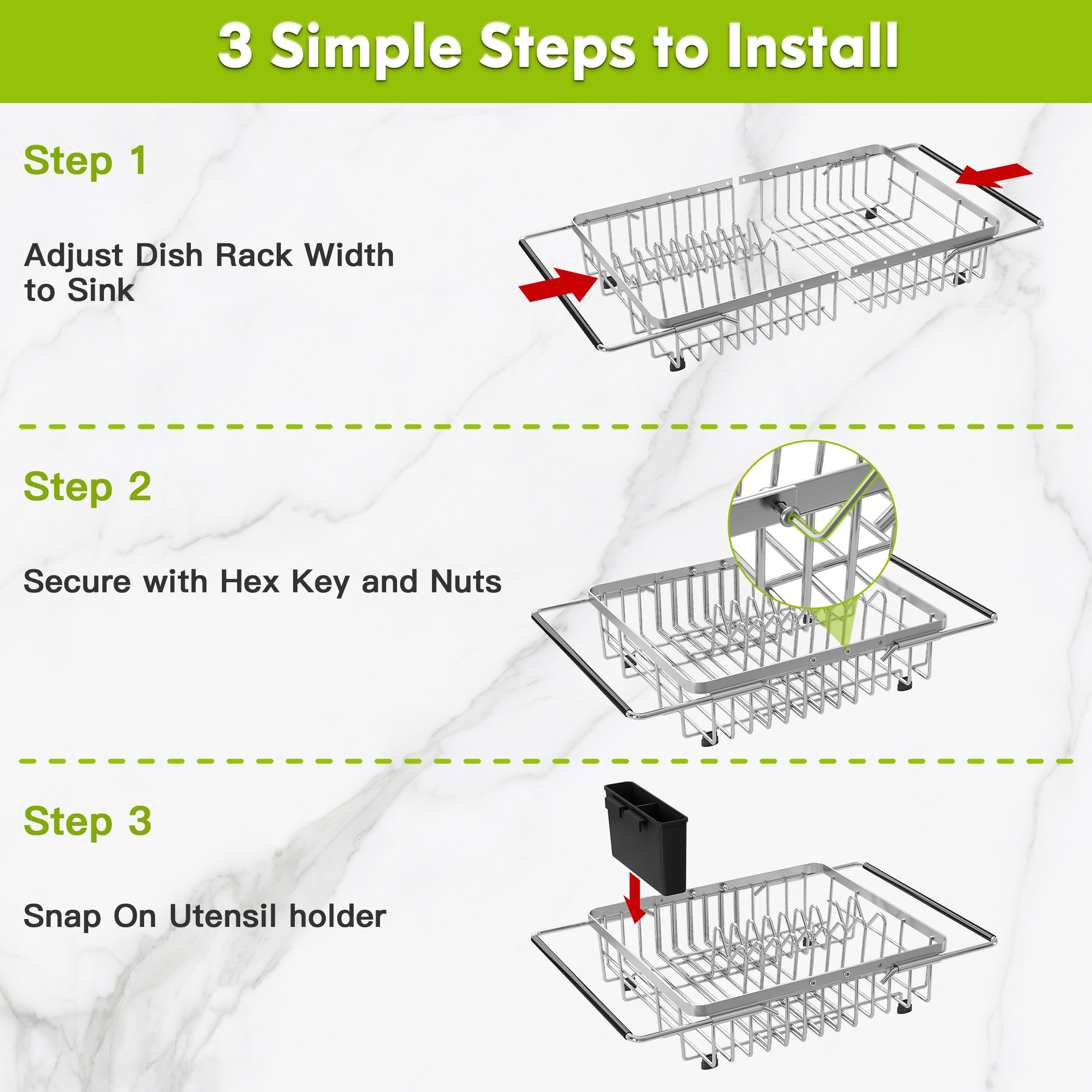 JASIWAY installation kit includes hex key and screws for quick setup.