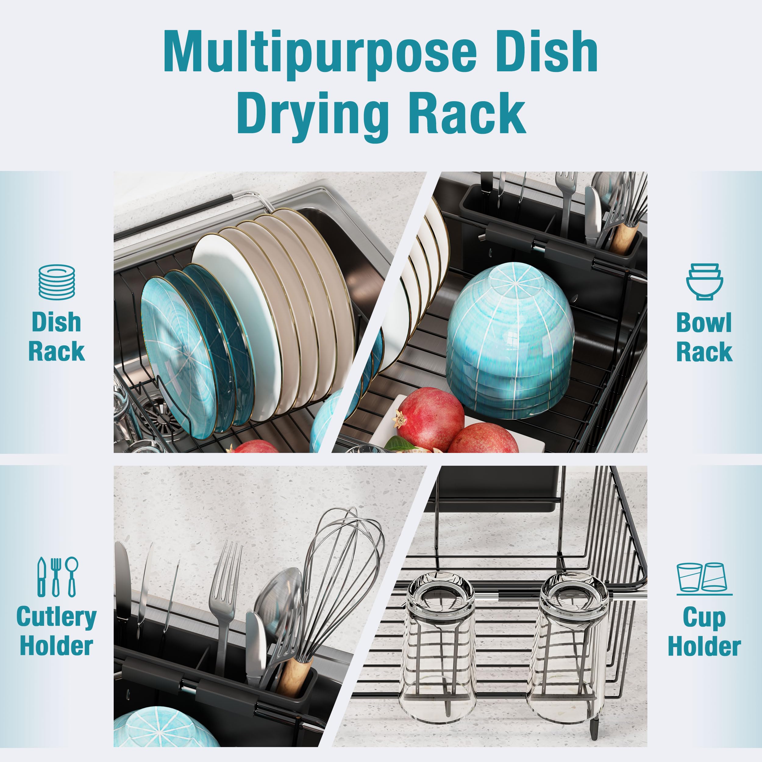 JASIWAY rustproof stainless steel rack with thickened tubes for durability.