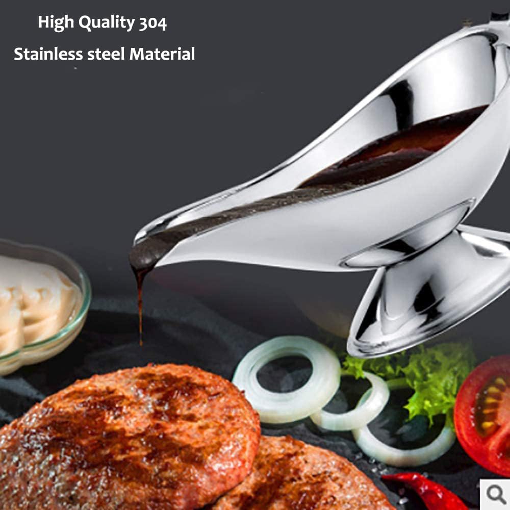 Jasni Liu gravy boat with eagle-mouth pour for smooth sauce flow.