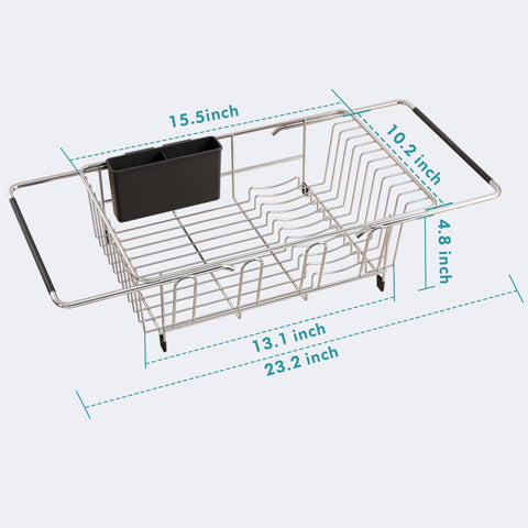 JASIWAY multipurpose rack serves as a dish rack or produce rinse station.