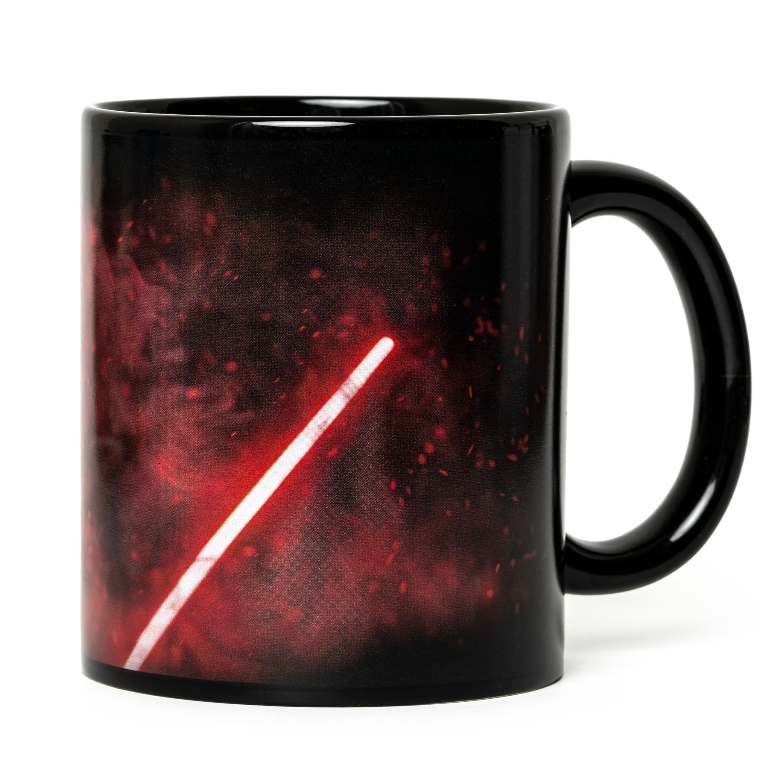 Javaas Star Vader mug back view shows print on all sides.