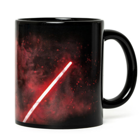 Javaas Star Vader mug back view shows print on all sides.