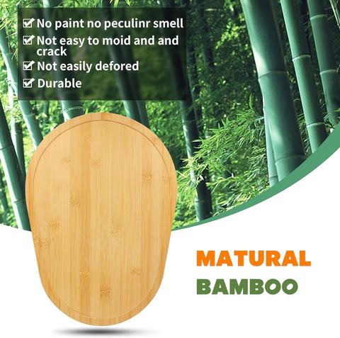 JAYOBGO bamboo slide mat highlights durable bamboo surface protecting counters during use.
