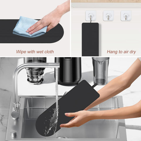 Jayobgo Waterproof surface protects countertops from spills.