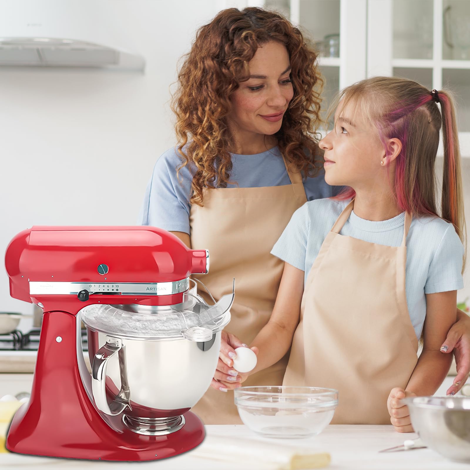 JAYOBGO splash guard helps keep the kitchen clean during busy baking