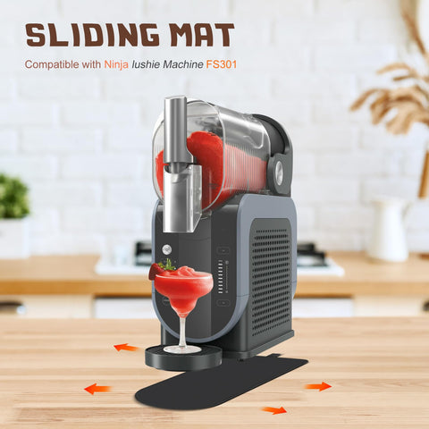 Jayobgo sliding pad on Ninja drink maker enables smooth, quiet countertop moves.