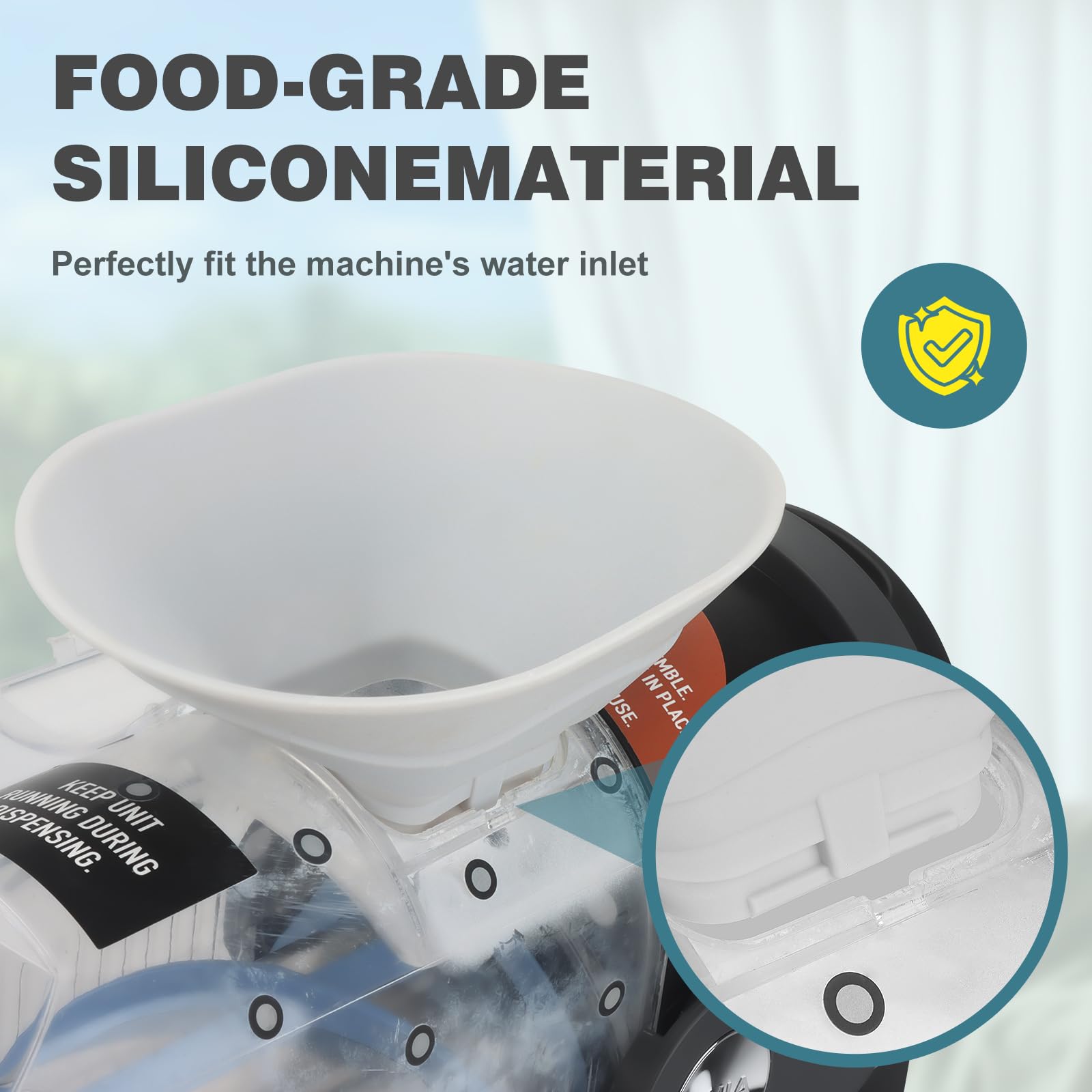 Snap-on flow hood attaches in seconds for easy cleanup