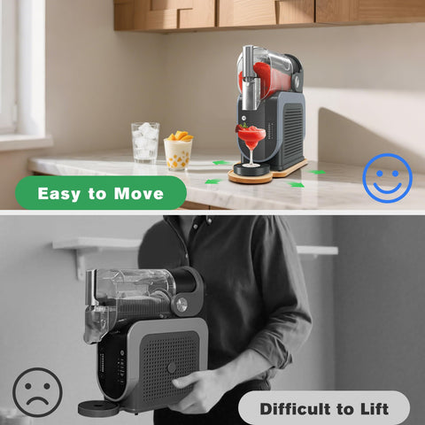 Jayobgo space-saving sliding pad helps move the machine under cabinets.
