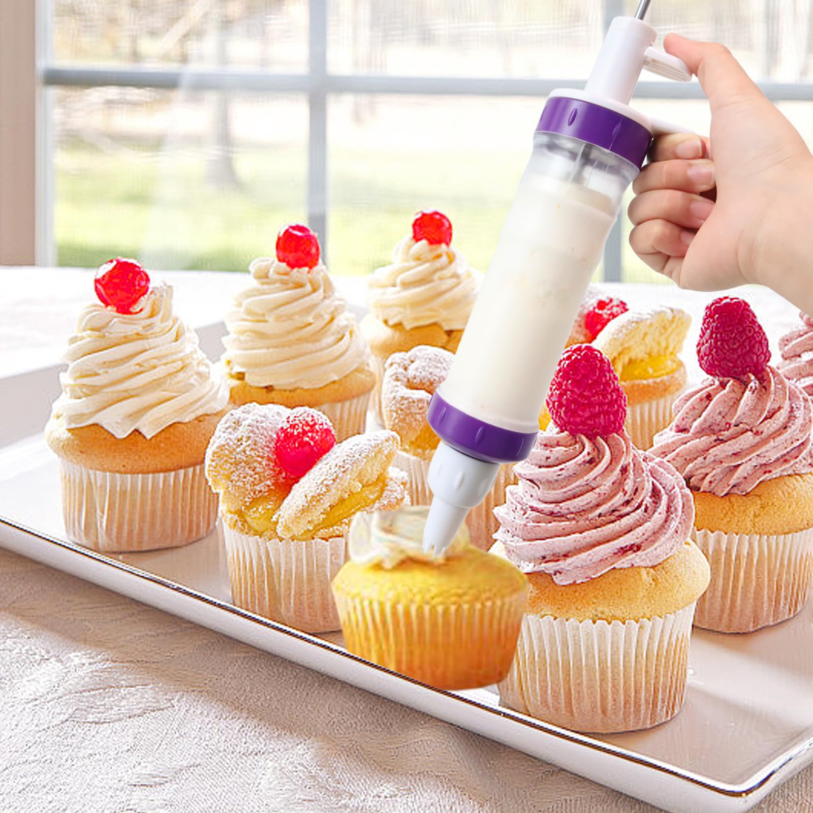 Jayvar decorating kit suitable for cakes, cookies, pies, and cupcakes
