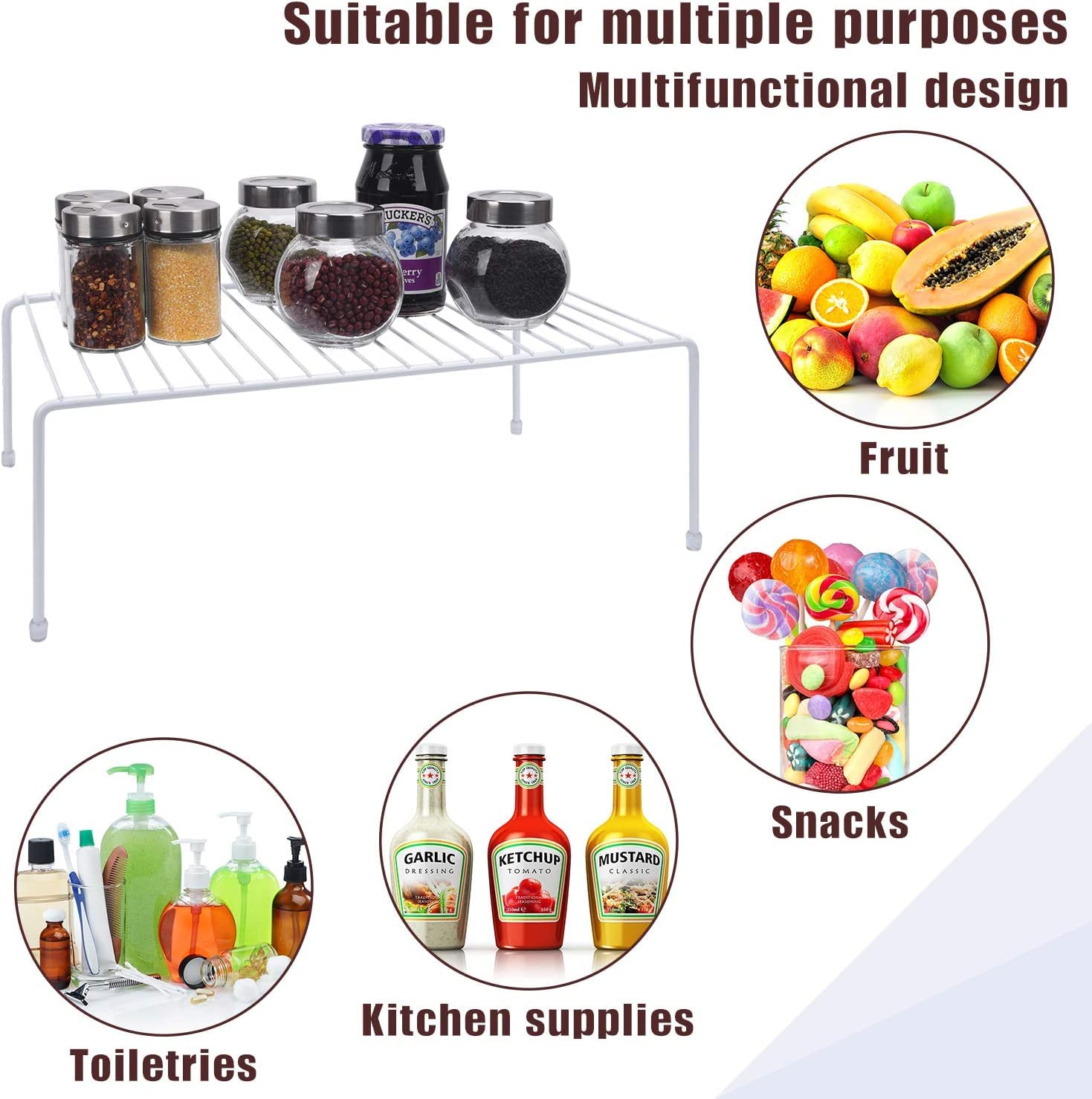 JBESUHI 16-1x10-2-inch storage shelf on counters or inside cabinets for easy access.
