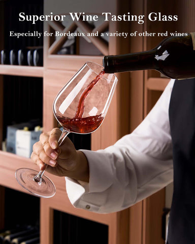 JBHO Bordeaux glass in a gift box set of four for 18oz capacity