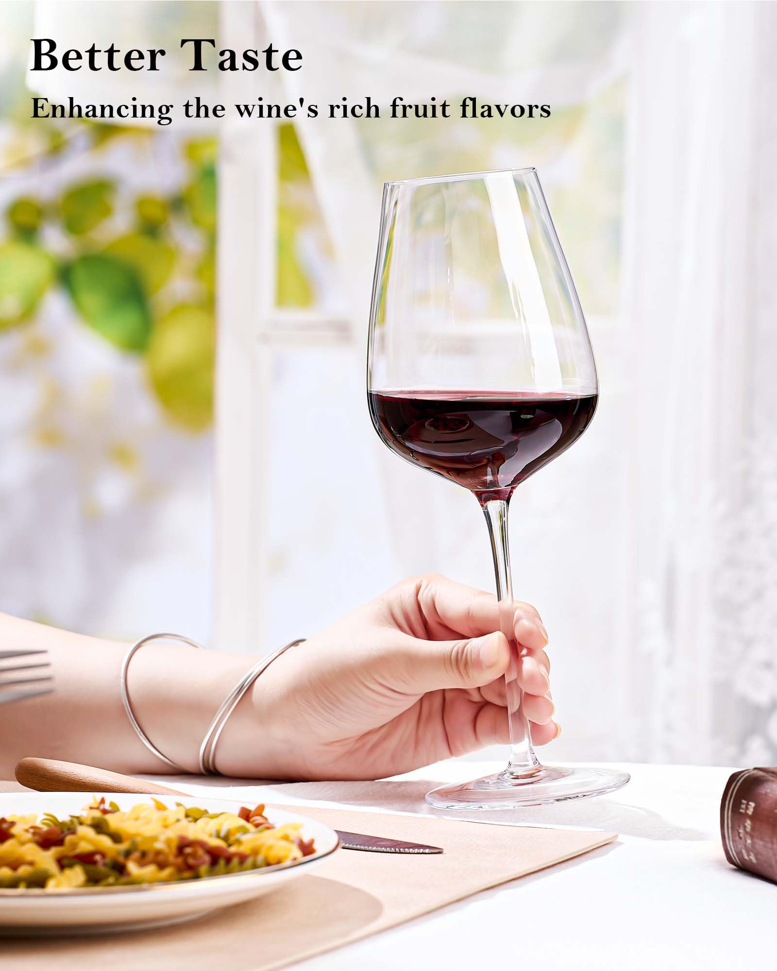 Dishwasher safe JBHO Bordeaux glass for easy cleanup