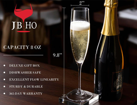 JBHO gift-ready packaging enhances presentation of elegant wine glasses.