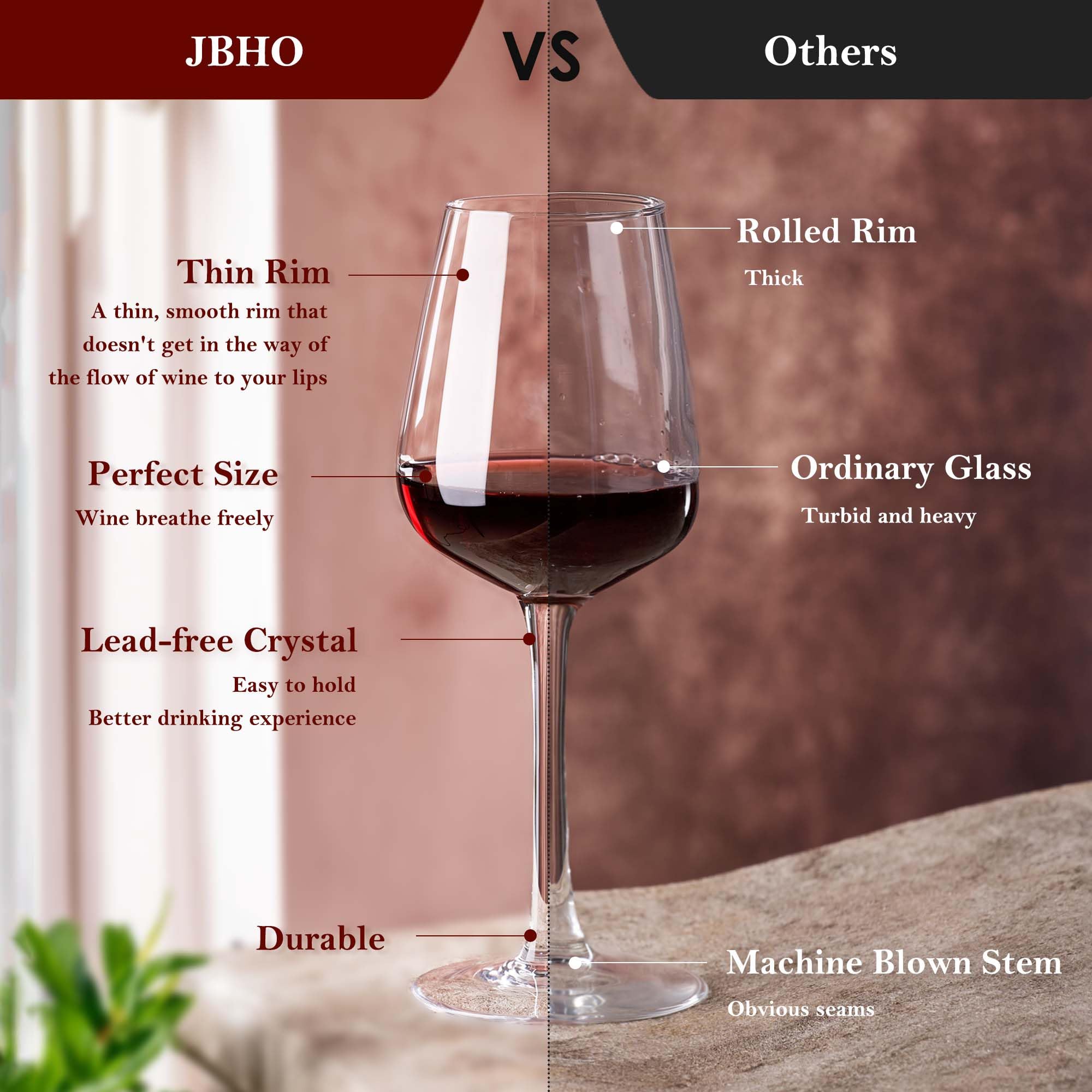 Lead-free JBHO crystal highlighting aroma release in red wine
