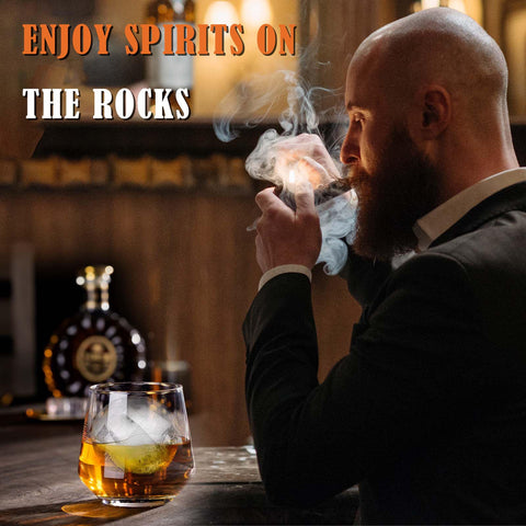 JBHO ergonomic silhouette whiskey glass fits naturally in the hand.