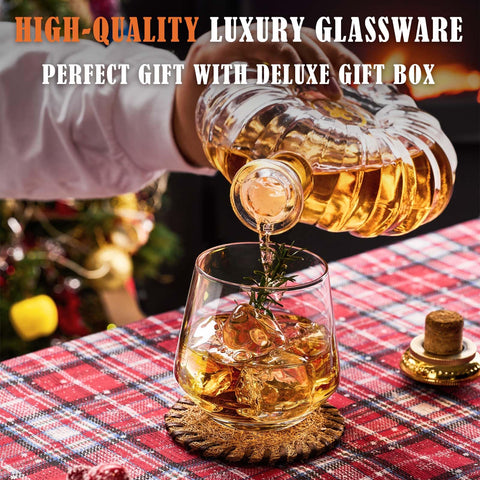 Gift-box-ready JBHO whiskey glasses ideal for gifting to whiskey lovers.