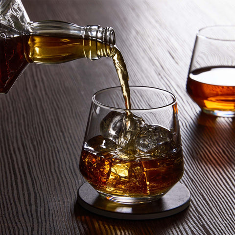 Thick-base design of JBHO glass resists tipping on busy bars and home counters.