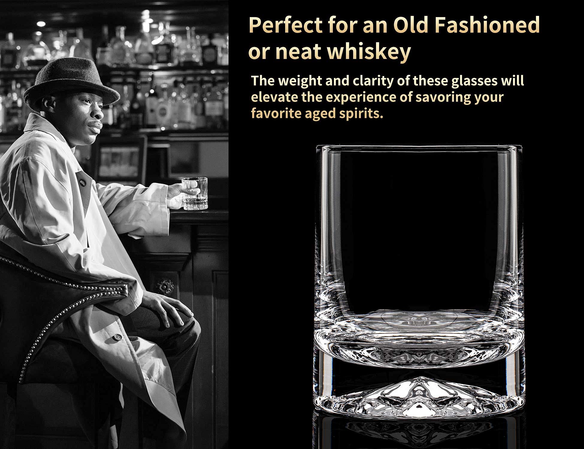 JBHO set of two whiskey glasses complements barware with premium craftsmanship.