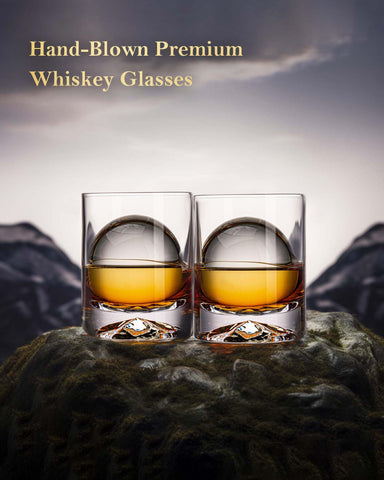 JBHO whiskey glass with solid thick base feels substantial in the hand.
