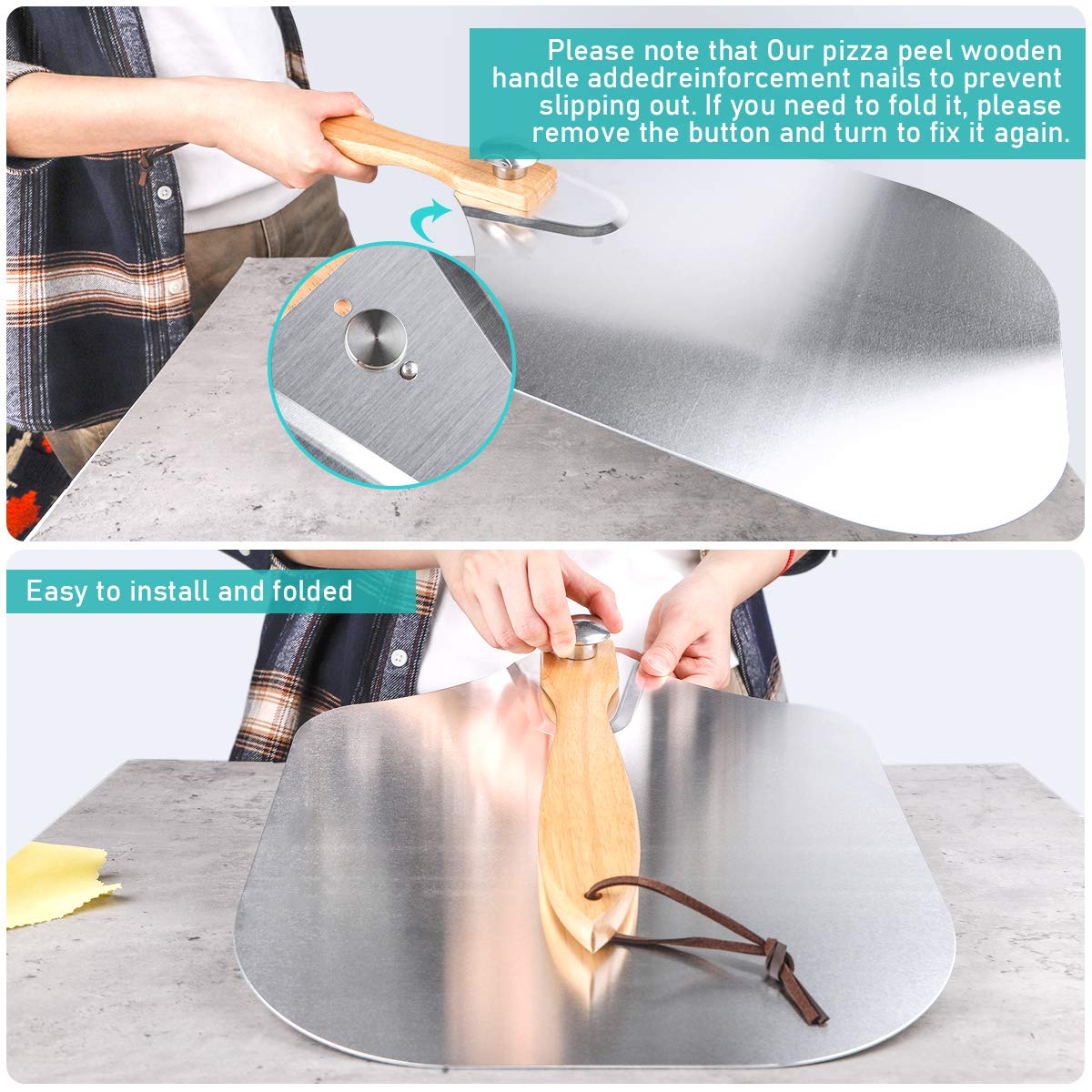 jcaeh rocker pizza cutter for clean, precise slices.