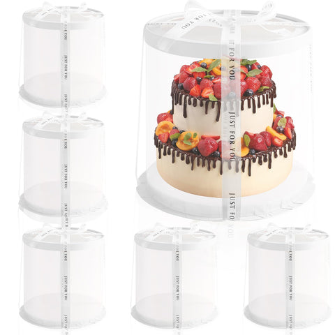 JCD clear cake box top view showcases pastries with pristine visibility for gifting
