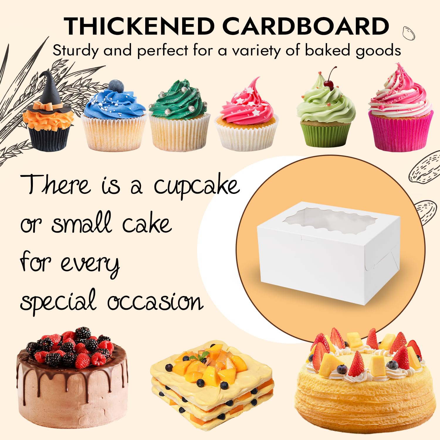 JCD premium PET plastic and cardboard keeps desserts safe