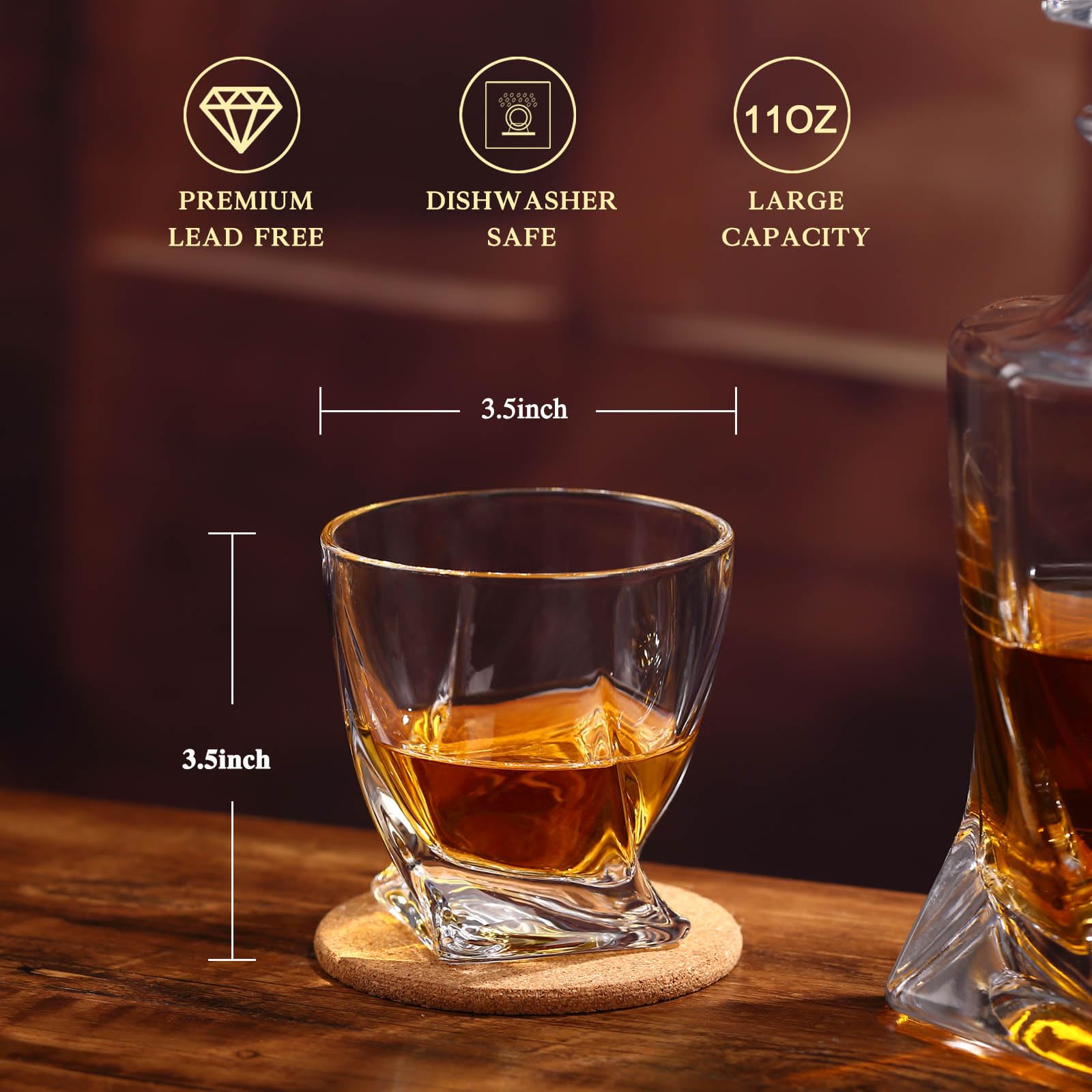 JDGOME gift box for whiskey set, ready for birthdays or Father’s Day.