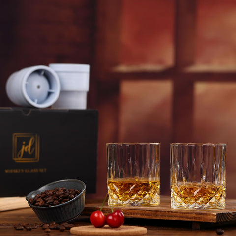 JDGOME crystal glass suitable for scotch, rum, and cocktails