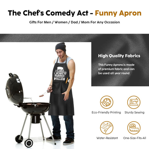 JDNFYGX apron pockets detail showing space for phone and tools during grilling